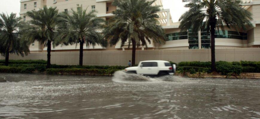Фото дождя в ОАЭ